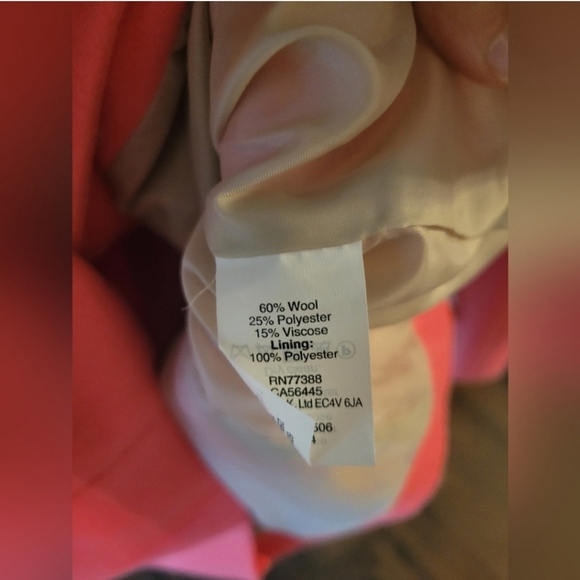 J.Crew Cocoon Coat in Italian Stadium-Cloth Wool Blend Coral Pink Size 0 - Picture 5 of 9